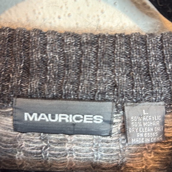 Maurices Pink and Gray Mohair Blend Crewneck Sweater Size Large - Picture 4 of 5